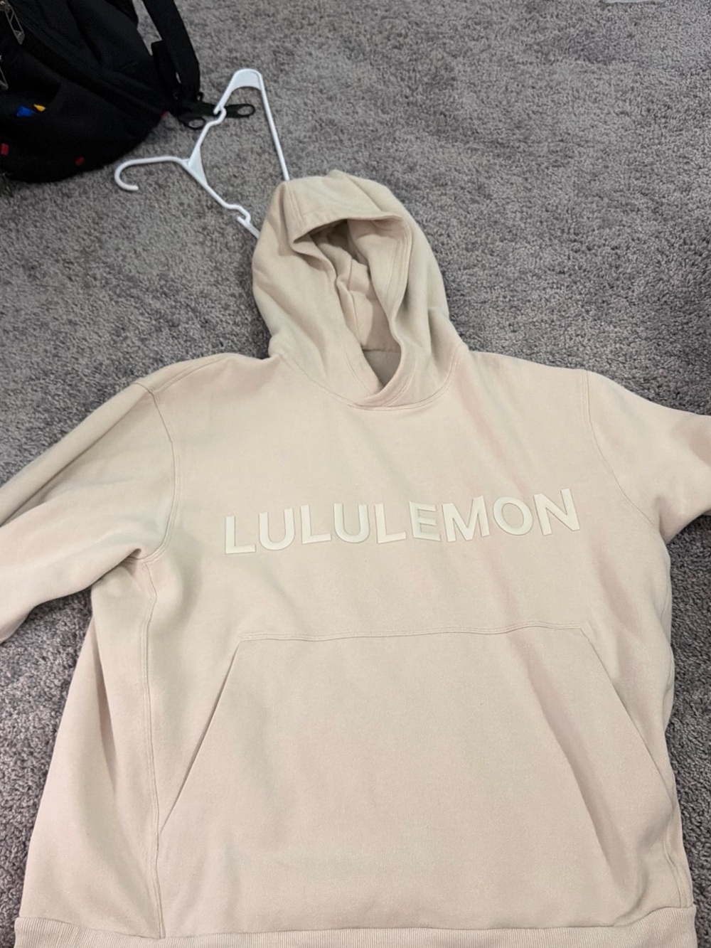 lululemon athletica Men's Cream/Tan Logo Hoodie